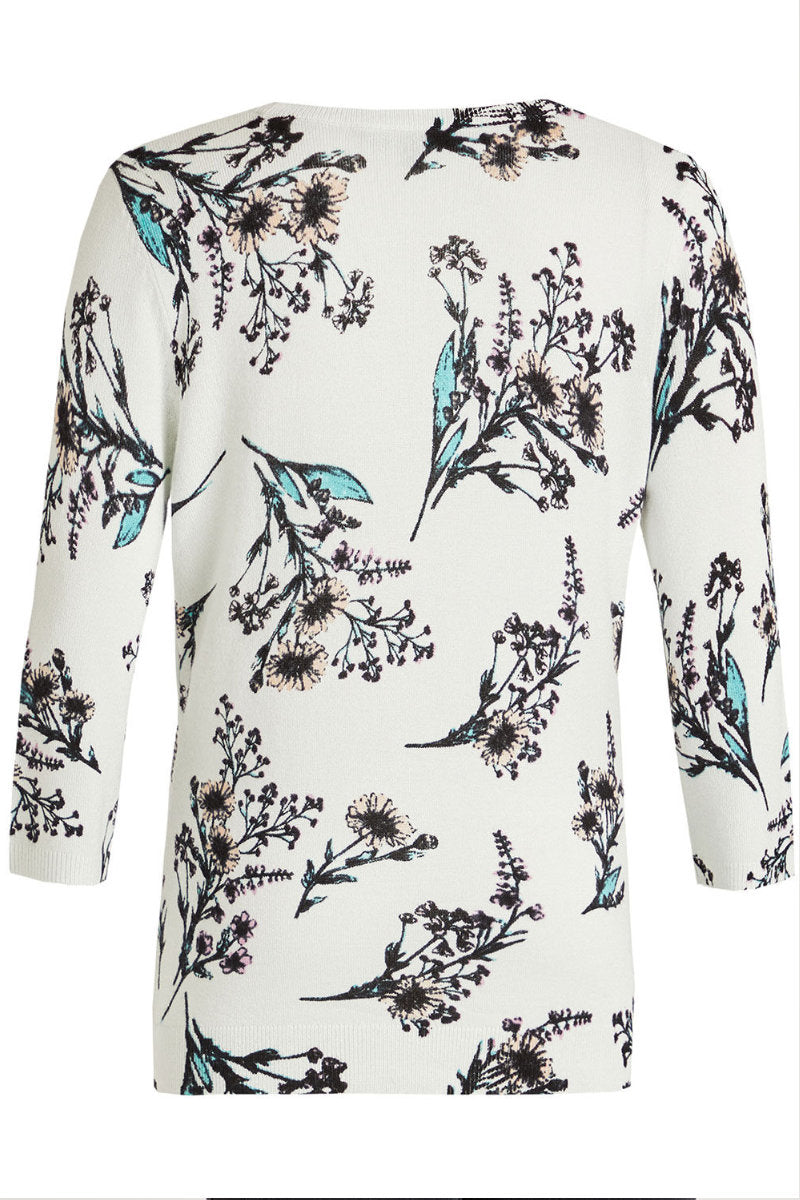 Ex Bonmarche Floral Fine Knit Top
