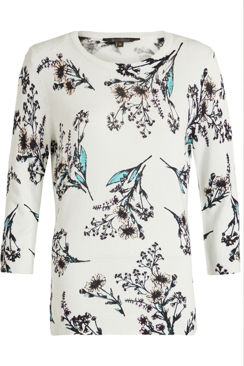 Ex Bonmarche Floral Fine Knit Top