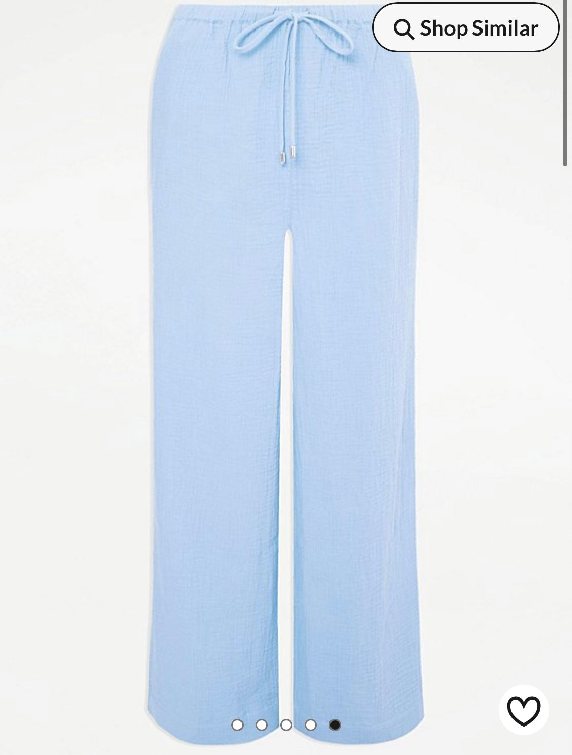 EX-George Light Blue Double Cloth Wide Leg Trousers