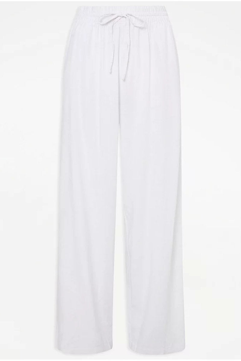 Ex George Wide Leg Linen Trousers