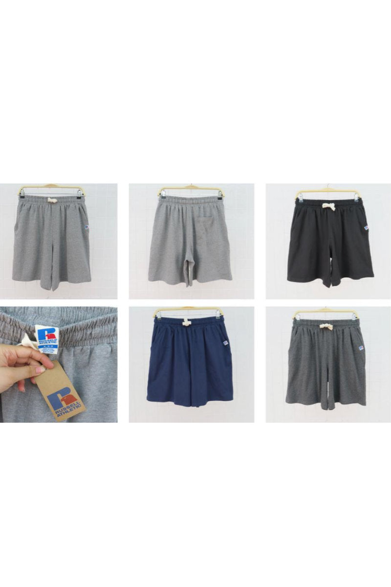 Men's EX-Russell Athletic Cotton Shorts Light Grey