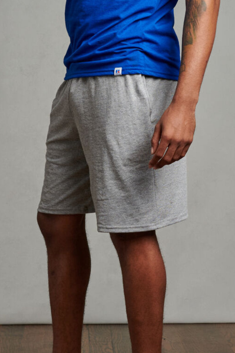 Men's EX-Russell Athletic Cotton Shorts Light Grey