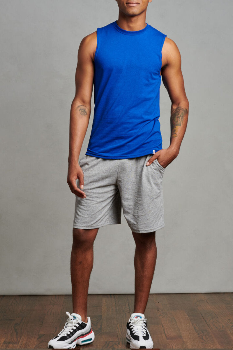 Men's EX-Russell Athletic Cotton Shorts Light Grey