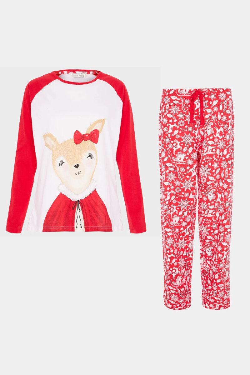 Ladies Reindeer Christmas Pyjamas