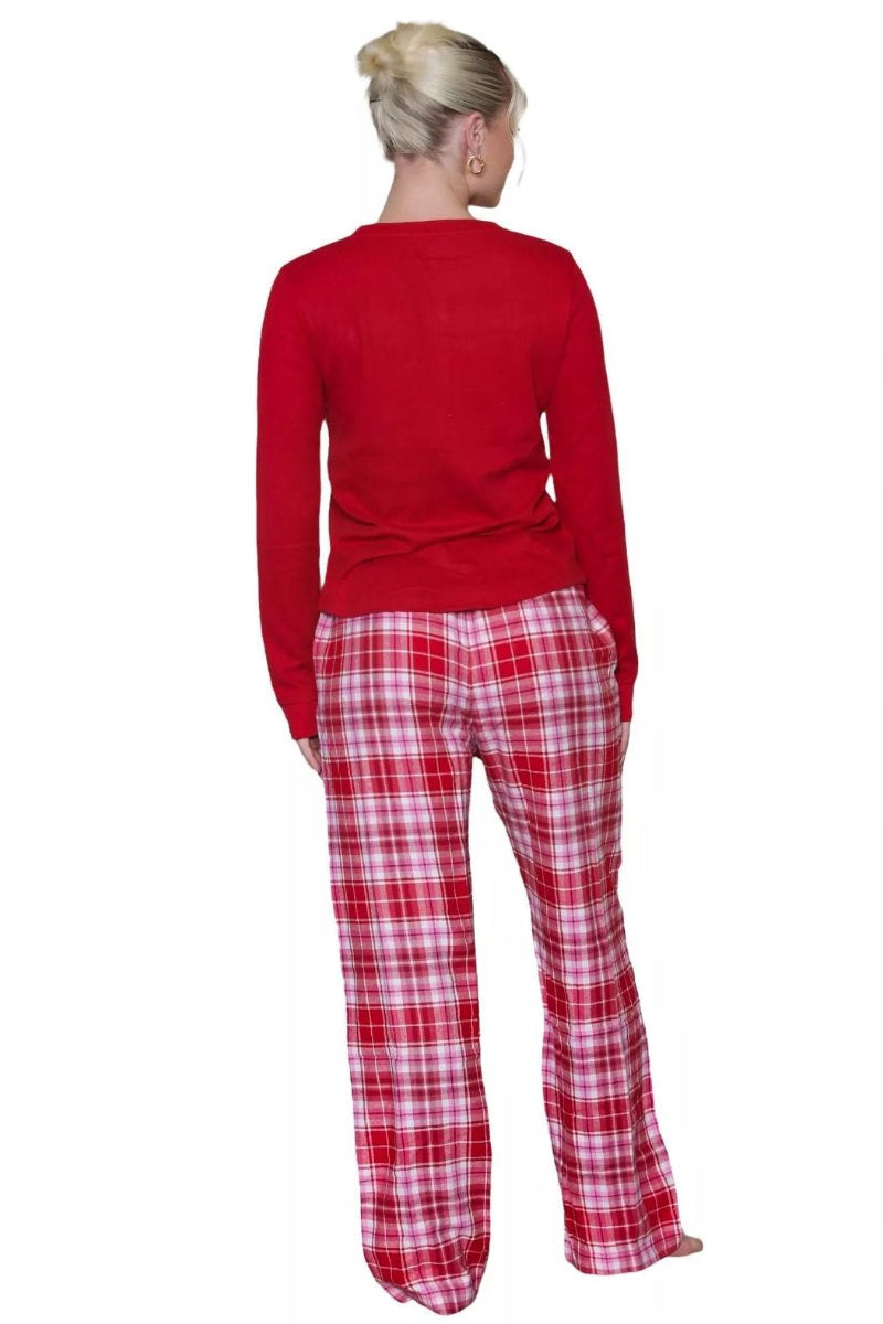 Ladies Gap Red Check Pyjamas Gift Set