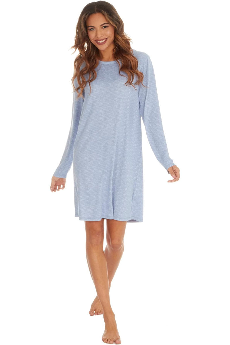 Ladies Loose Fitting Blue Sleepshirt