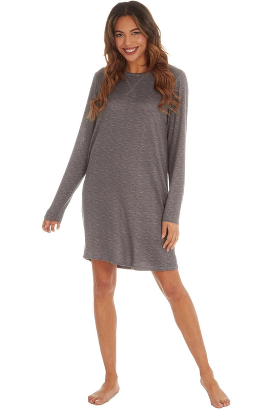 Ladies Loose Fitting Grey Sleepshirt