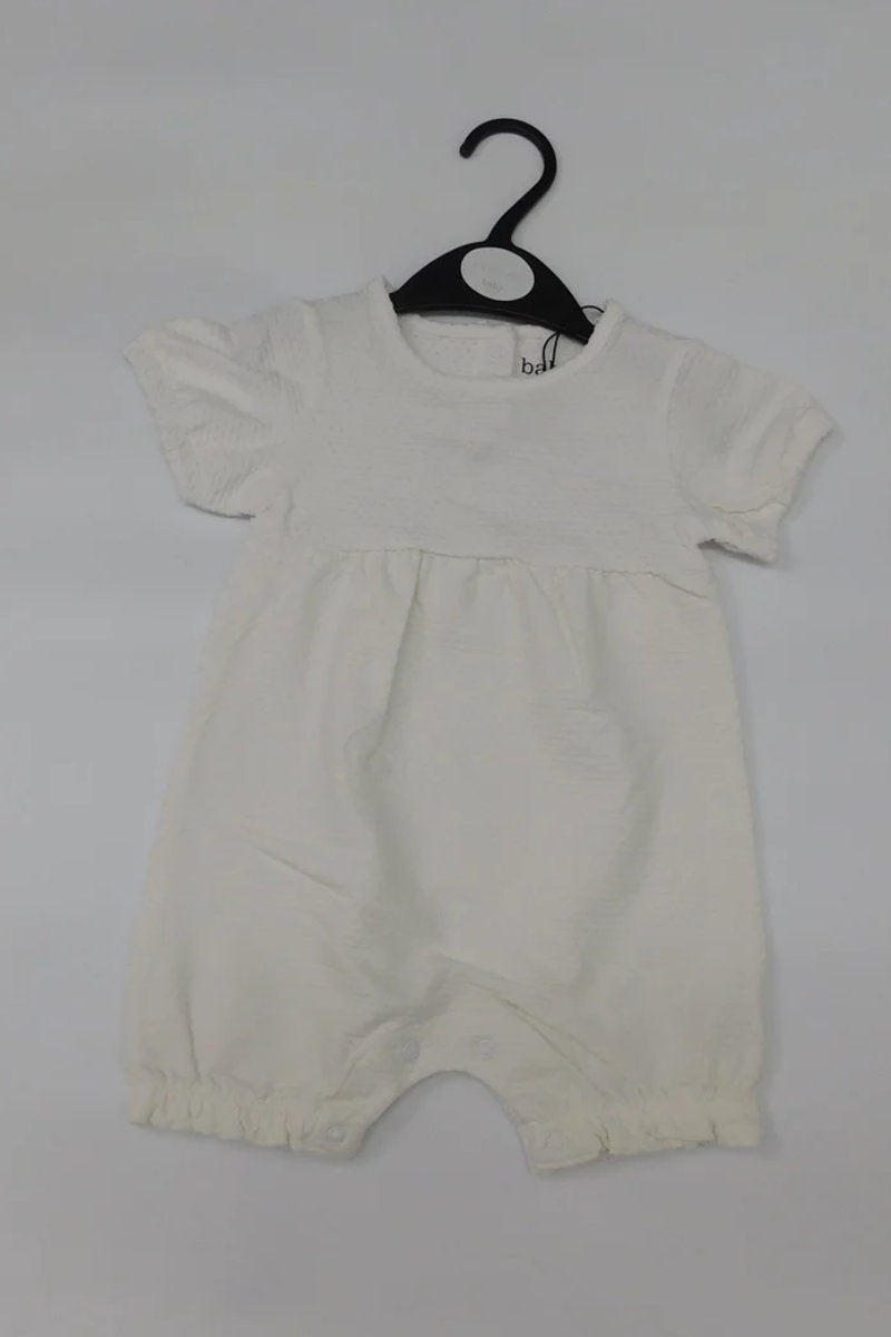 Baby Unisex White Romper