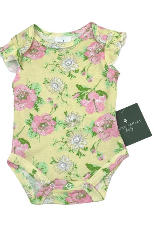 Laura Ashley Lemon Pretty Baby Pack 3 Bodysuits/Vests