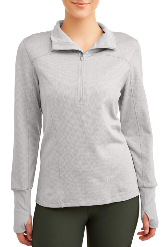 Ladies Active Performance Brushed Quarter Zip Pullover