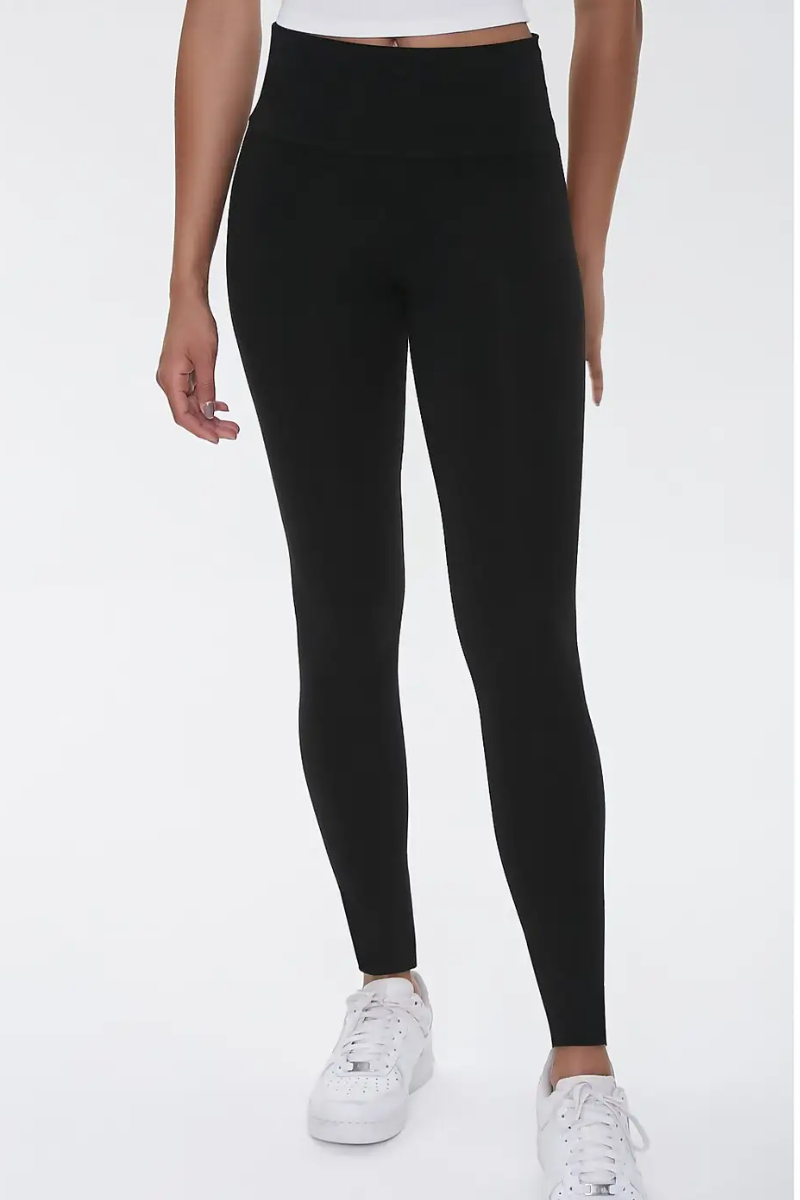 Basic Cotton Leggings Black