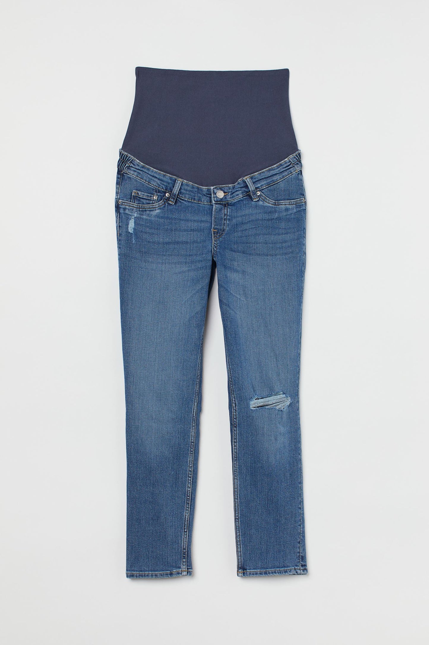 Famous Store Maternity Mom Ankle Jeans Blue